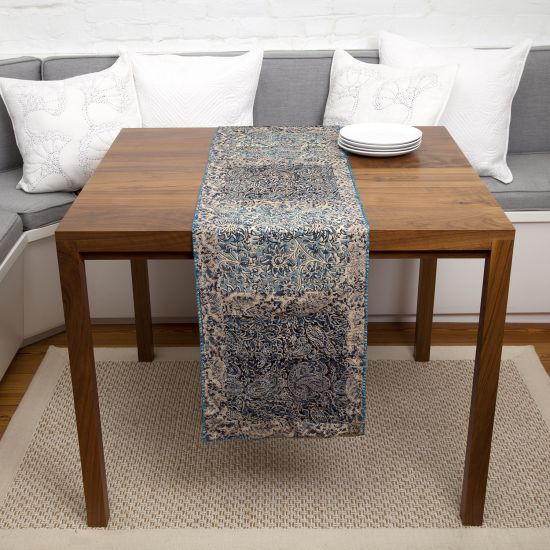 Neel Reversible Patchwork Runner - Indigo